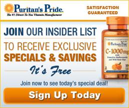 BOGO offers and health news on Puritan’s Pride products